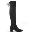 thumbnail image 7 of JORYA Women's Over the Knee Boots Block Heel Black Boots, 7 of 7