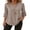Brown Stripe, variant on Women Blouses V Neck T Shirts 3/4 Length Sleeve Cuff Tab Buttons Tunic Tops for Business Casual Outfits