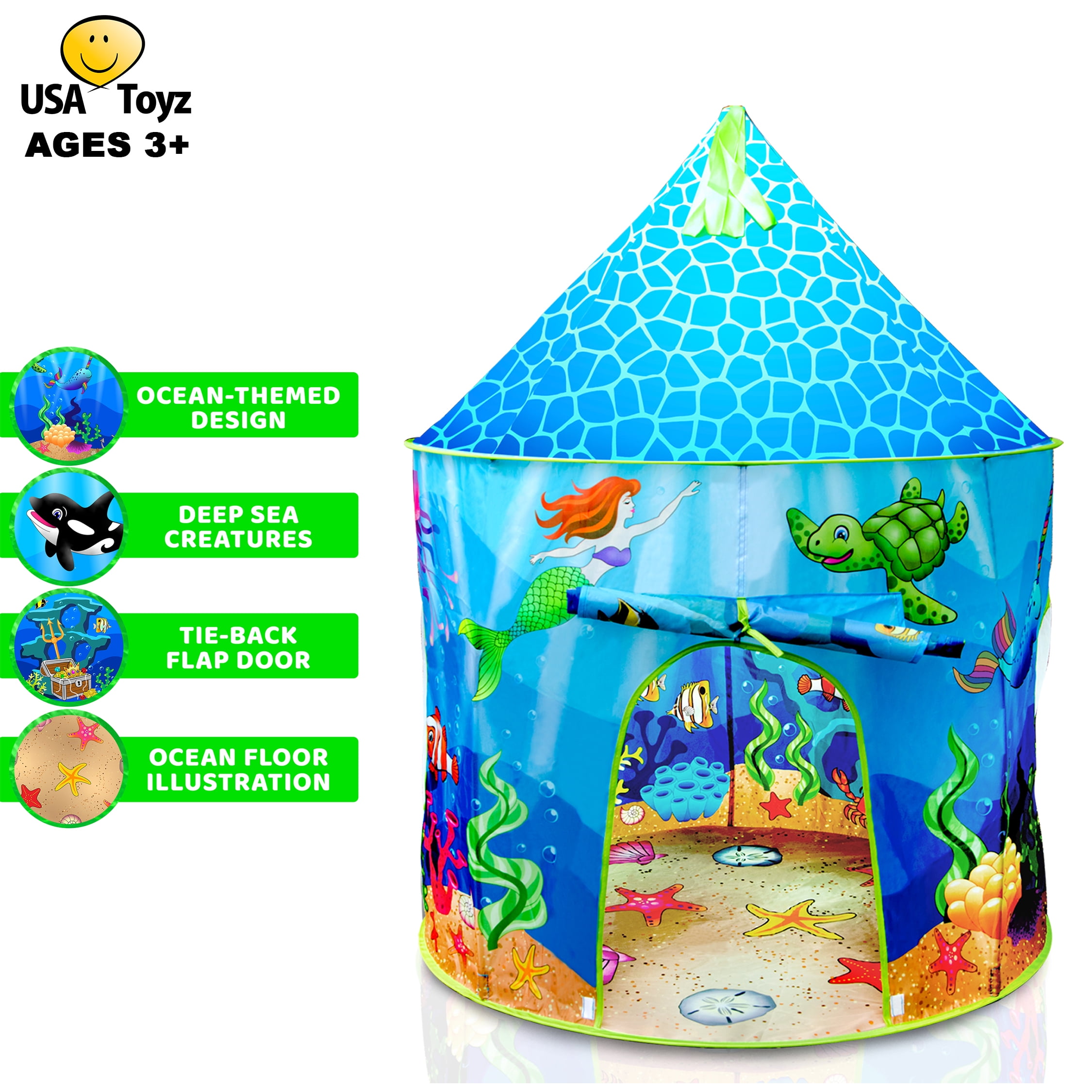 Indoor Playhouse Tent Mermaid Kids Play Tent USA Toyz Under The Sea Kids Tent 