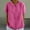 Hot Pink, variant on Rezuofi Linen Shirts for Women Summer Lightweight Short Sleeve Tunic Tshirts Cute Collared Tops Business Work Casual Blouses