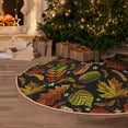thumbnail image 5 of Rateoe Vintage Autumn Plants Butterfly Pattern Christmas Tree Skirt with Ties, Christmas Tree Decorations, Farmhouse Christmas Decor Xmas Holiday Decorations-48", 5 of 6