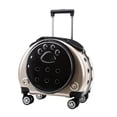 thumbnail image 1 of Maleta con ruedas para mascotas para gatos y cachorros, para gatos con ventilación, didad con tapete para viajes, caminatas, caminatas y - dorado Sunnimix Caja de la carretilla, 1 of 8