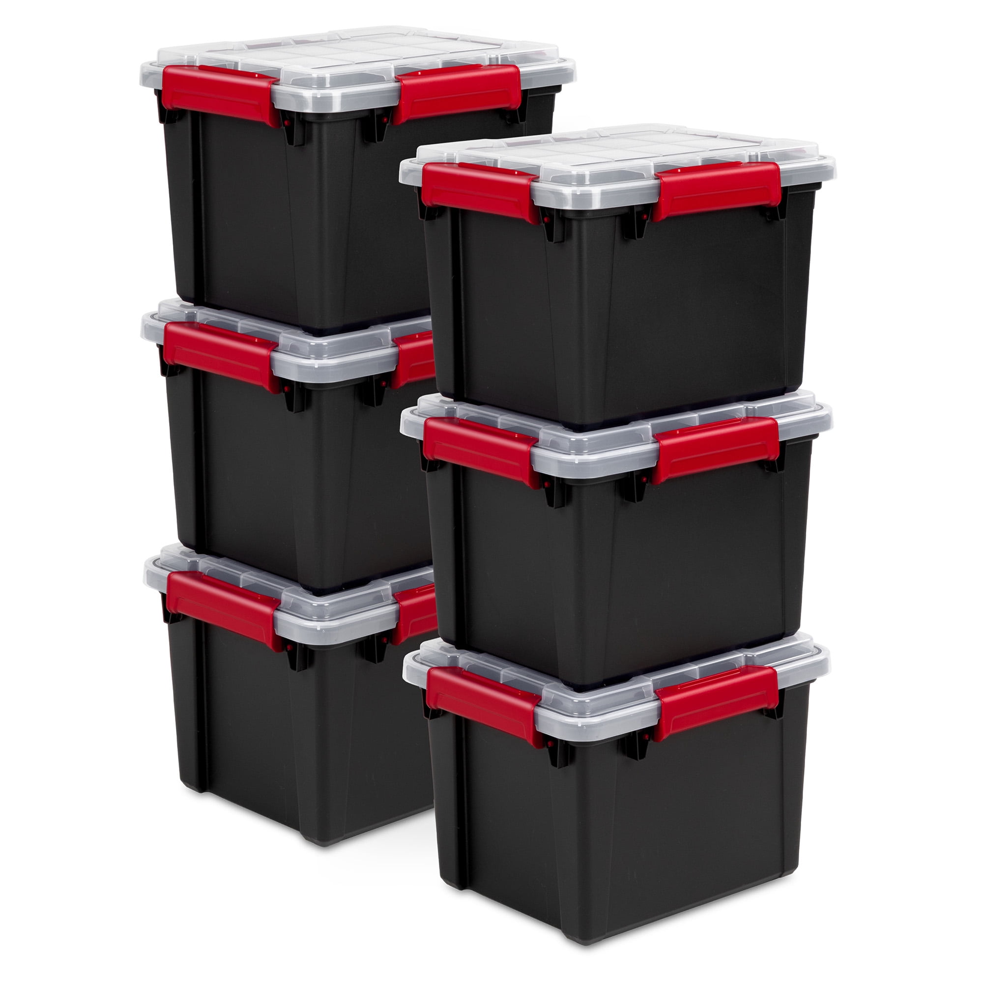 2 pack) Sterilite 32 Gallon Latch Tote Plastic, Black - Walmart.com