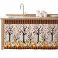 thumbnail image 2 of Pumpkins Thanksgiving Cabinet Curtain 28"Wx51"L,Dustproof Storage Cabinet Curtain with Self Adhesive Tape,Fall Black Orange Plaid Leaves Retro Tall Pantry Cover Drape for Kitchen,Utility Closet, 2 of 9