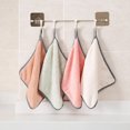 thumbnail image 4 of 4 toallas secas a mano para cocina y baño, juego de toallas pequeñas y suaves súper absorbentes con lazo para colgar (4 colores), 4 of 5
