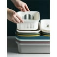 thumbnail image 4 of HANAMYA 3-in-1 Kitchen Food Strainer/Colander Set Wash Basket in Blue and Yellow, 4 of 10