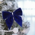 thumbnail image 5 of Christmas Gift Decor Blue Bow Christmas Tree Bow Decoration Props Clothing Hairpin Accessories Bows Christmas Ornament Set, 5 of 6