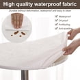 thumbnail image 5 of Retrok Round Tablecloth Elastic Edged Tablecloth Wipeable Table Cloth Table Cover for Outdoor,Patio,Kitchen,Dining Room Waterproof Oilproof without Washing 23.6" Inch Round Tight Fit White, 5 of 11