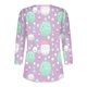 thumbnail image 4 of Fiudx Camisetas para Mujer Blusa de Manga 3/4 Corta Estampada a La Moda para Mujer, Blusa Informal con Cuello Redondo, 4 of 5
