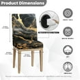 thumbnail image 6 of Xoenoiee Black Golden Marble Print Dining Chair Covers Stretch Chair Slipcovers Anti-Slip Covers for Dining Chair Removable Washable Parsons Kitchen Chair Covers, 1 Pack, 6 of 7