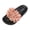 Pink, variant on Black Ladies Peep Toe Flat Slippers Floral Decor Slip On Lightweight Footwear For Spring Summer Outdoor Indoor Daily Casual Long Time Wearing