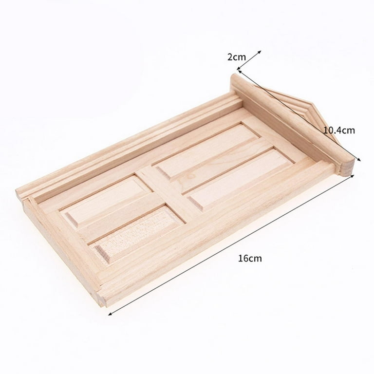 2x Puerta de Casa de Mu ecas de Madera Modelo Casa Decoraci n
