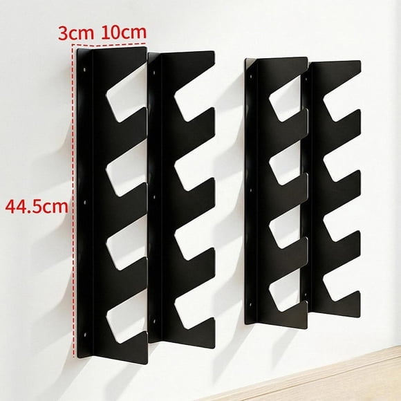 Quzzie 2 Paires Support de Canne à Pêche Support de Rangement pour Canne à Pêche Support Mural pour Canne à Pêche Présentoir de Cannes à Poisson Acier au Carbone Durable Convient au garage Rangement Polyvalent Maison
