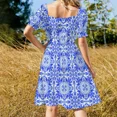 thumbnail image 4 of Portuguese azulejo tiles. Sleeveless Dress dresses summer women's clothing trend 2024 summer dresses, 4 of 7