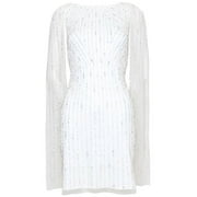 Adrianna Papell Women's Embellished Sheath Dress White Size 4