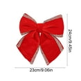 thumbnail image 3 of Christmas Decoration Bow, Christmas Tree Wreath Decoration, Plush Bow for Door and Outdoor Hanging, Soft Polyester Fabric, Durable Three-Dimensional Sewing, Holiday Party Atmosphere Accessory, 3 of 7