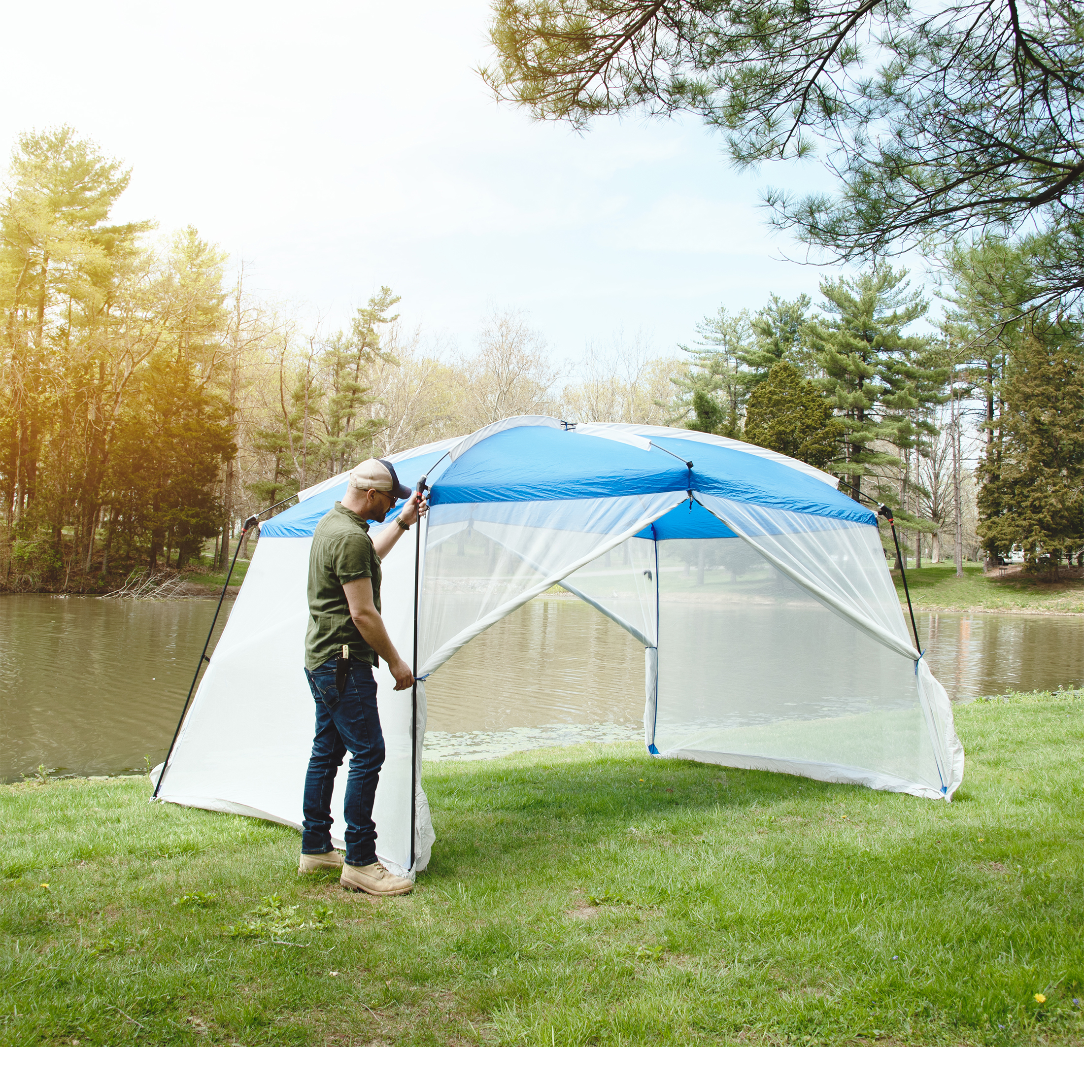 Ozark Trail Screen House Tent, Blue, 13 ft x 9 ft x 84 in - image 2 of 8