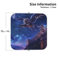 thumbnail image 2 of Honeii Starry Sky Wall Flying Tiger print Leather Coaster Set of 4, ideal for safeguarding your furniture from drinks spills and effortless cleanup-Square, 2 of 6