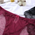 thumbnail image 5 of Charmo Womens Bkini Underwear Heather Sexy Cute Lace Panties Low Rise Hipster Thong Panty, 5 of 6