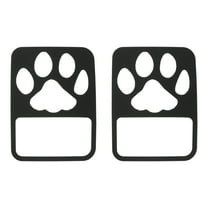 Unique Bargains Headlight Trim Bezel Headlamp Bezel Headlight Cover Decor for Jeep Gladiator JT 2018-2023 Black Metal 1 Pair Front Left,Front Right Car