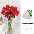 thumbnail image 3 of Flores Artificiales Wosthever 10 UNIDS Seda Ligero Ramo de Rosas Blanco, 3 of 6