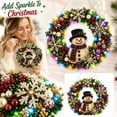 thumbnail image 2 of Christmas Hanging Diamond Painting Wreath Kit, Durable Acrylic Base with Hanging Chain for Easy Display on Windows, Walls, Doors, and Christmas Trees (G), 2 of 6