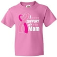 thumbnail image 3 of Inktastic Breast Cancer Awareness I Support My Mom with Pink Ribbon Youth T-Shirt, 3 of 5