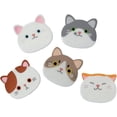 thumbnail image 1 of Juego de 6 posavasos con diseño de gato, caras de goma de silicona, aislamiento, flexible, duradero, antideslizante, almohadillas calientes para bebidas, cerveza, 1 of 5