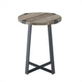 thumbnail image 3 of Walker Edison Faux Wrap Jambe Rustique Table d'Appoint - Gris Lavis, 3 of 7