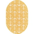 thumbnail image 5 of Unique Loom Outdoor Coastal Collection Area Rug - Ahoy (5' 3" x 7' 10" Oval Yellow), 5 of 6