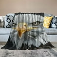 thumbnail image 2 of Nawypu Vintage Bald Eagle Flannel Throw Blanket Soft Fuzzy Blanket for Bed Sofa, 2 of 6