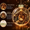 thumbnail image 4 of Lighted Nativity Christmas Ornament with Prismatic Sparkle, 3.54 Inch, Warm lighting and colorful prismatic sparkle illuminate the Holy Family, bringing sacred beauty to Christmas displays., 4 of 6