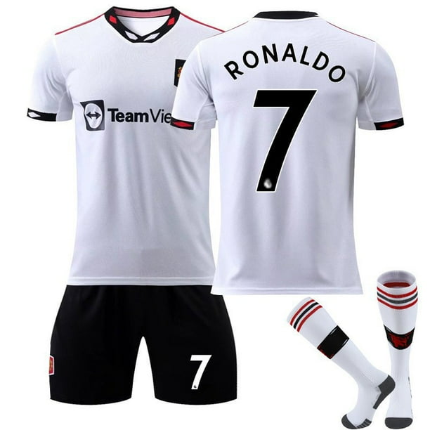 2223 Premier League Man L away white jersey Ronaldo football