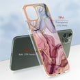 thumbnail image 3 of ELEHOLD for iPhone 11 Pro Max 6.5 inch Marble Case, Clear Electroplated Frame Soft TPU Anti-Scratch Wear-Resistant Wireless Charging Slim Fit Transparent Case for iPhone 11 Pro Max, Rose, 3 of 5