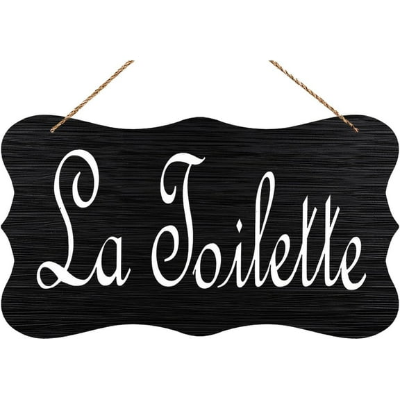 Wood Hanging Decor Sign La Toilette Wood French Bathroom Restroom Sign Wall Decor Bathroom Wall Art Farmhouse Bathroom Sign Wood Hanging Decor For Bathroom Gift For Home 6x10 In Inspirational Sign