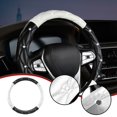 thumbnail image 7 of CxhicLuv Steering Wheel Cover, Car Wheel Grip 15 Inch Diamond Decor, Leather, Non-slip – Suitable for Car Interiors, Daily Driving Women, Girls, Black, 7 of 7