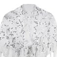 thumbnail image 6 of Women Shawl Wrap Fashion Sequin Shawl Cape for Formal Occasion Dance Wedding White Silver, 6 of 7