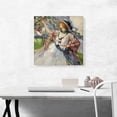 thumbnail image 2 of ARTCANVAS Picking Petals Canvas Art Print by Fernand Toussaint - Size: 18" x 18" (0.75" Deep), 2 of 9