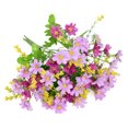 thumbnail image 1 of Flores artificiales de 28 cabezas para exteriores, flores silvestres de seda sintética con tallo, arreglo floral falso para macetas, cestas colgantes, porche, patio, decoración de jardín., 1 of 8