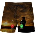thumbnail image 1 of Pantalones cortos con estampado de tiburones en 3D para hombre y mujer, Shorts de playa modernos, con diseño de mar profundo, para verano Fivean unisex, 1 of 2