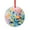 Pattern-2, variant on American Mid-century Design Colorful Flowers Crystal Glass Christmas Ornament Botanical Summer Floral Round Glass Hanging Ornament Holiday Home Decor
