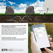 OSD Audio BTR150 5.25 Bluetooth Outdoor Rock Speaker Pair, 120W, Weather Resistant, Sandstone Canyon Brown