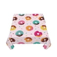thumbnail image 5 of Wukai Colorful Donuts Waterproof Tablecloth for Kitchen Dining, Fits Square Tables for 2-4 Seats -54"x54", 5 of 7
