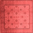 thumbnail image 1 of Ahgly Company Indoor Square Oriental Red Industrial Area Rugs, 6' Square, 1 of 4