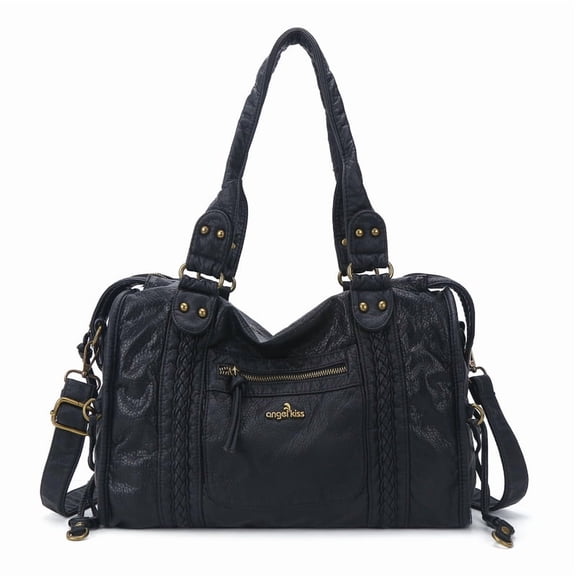 Angel Kiss Hobo Bags For Women Vegan Leather Hobo Satchel Handbags Large Tote Purses Shoulder Bag