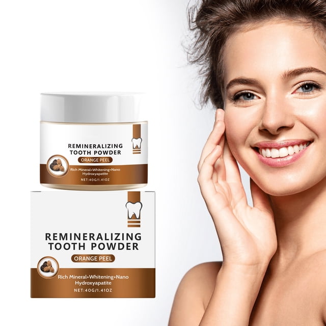 Fiudx Tangerine Dentals, Polvo Natural Peel In Cuidado Bucal, Fórmula Cítrica In Aliento Fresco, Protección Dental Suave, Solución de Higiene Diaria, Apto para Todas Las Edades, Capacidad de 40 G