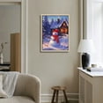 thumbnail image 2 of Nawypu  Christmas Canvas Prints Wall Art, Light Up Snowy Scene Wall Hanging Picture for Holiday Decor, Battery Operated Painting Snow House Snowman, 2 of 4