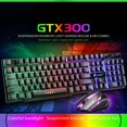 thumbnail image 2 of Juego de teclado y ratón luminosos GTX300 Teclado y ratón USB Juego de teclado y ratón para juegos Retroiluminación de color, 2 of 5