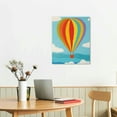 thumbnail image 3 of COMIO  Soar Rainbow Hot Air Balloon Stretched Canvas Wall Art, 3 of 5