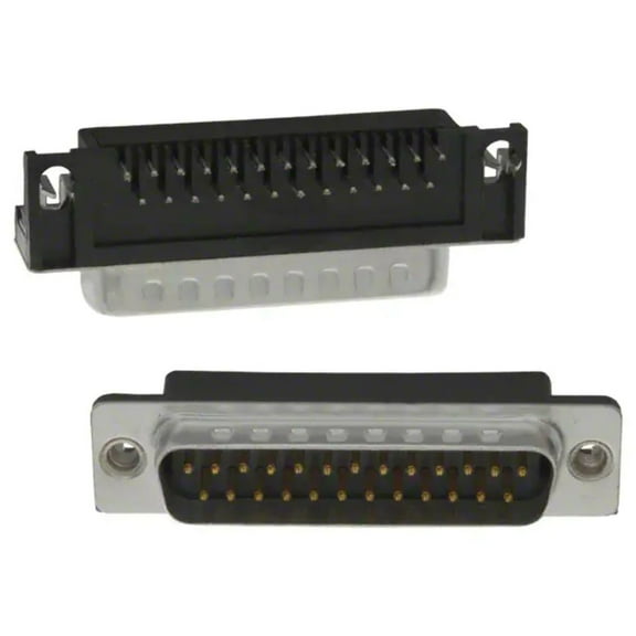 6E17C-025P-AJ-121 Connector 25 Position D-Sub Plug, Male Pins :Rohs